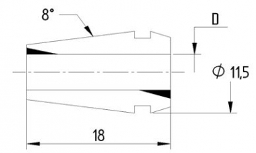 Präzisions-Spannzange ER 11 D=4,5mm
