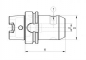 Preview: Fräseraufnahme Weldon DIN 69893 HSK63A D=25mm A=160