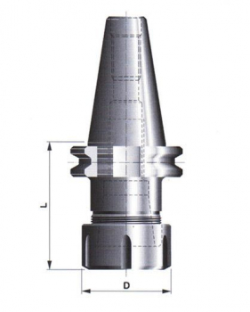 Preview: Spannfutter für Spannzangen ER32 DIN 6499 SK30 AD A=100