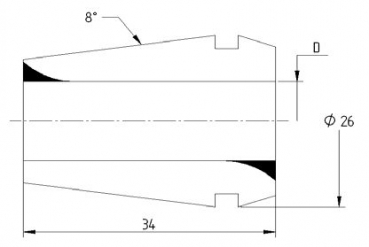 Präzisions- Spannzange ER 25 D=5,0mm