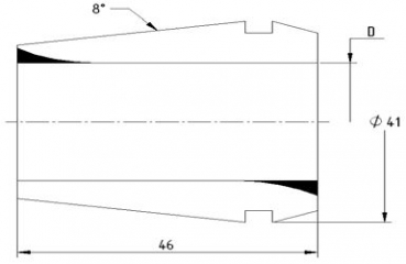 Präzisions- Spannzange ER 40 D=21,0mm