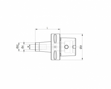 Preview: C63 Spannfutter für Einschraubfräser M8, L=70