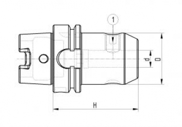 Fräseraufnahme Weldon DIN 69893 HSK63A D=40mm A=160