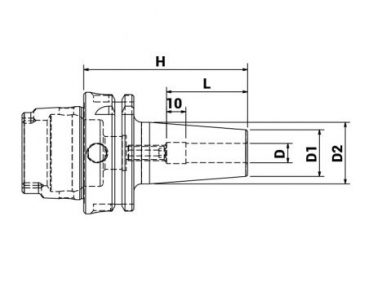 Schrumpffutter -4,5°, HSK100A, d=6, H=160