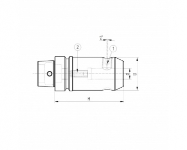 Fräseraufnahme Whistle Notch DIN 1835E HSK50E D=16 A=100