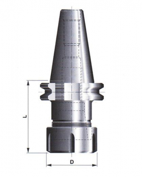 Spannfutter für Spannzangen ER32 DIN 6499 SK30 AD A=100