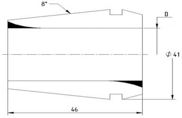 Präzisions- Spannzange ER 40 D=21,0mm