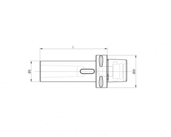 C63 CM2 Zwischenhülse für Morsekegel mit Austreiblappen L=110