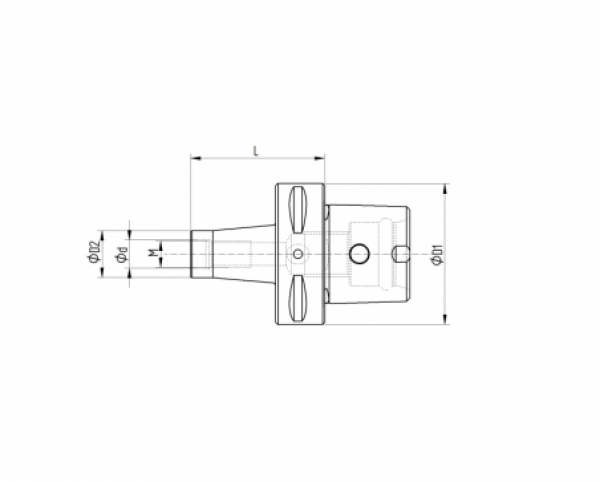 C63 Spannfutter für Einschraubfräser M16, L=100