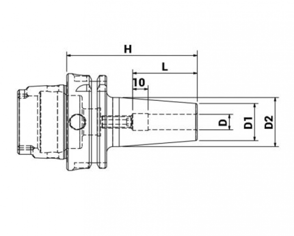 Schrumpffutter -4,5°, HSK100A, d=6, H=160