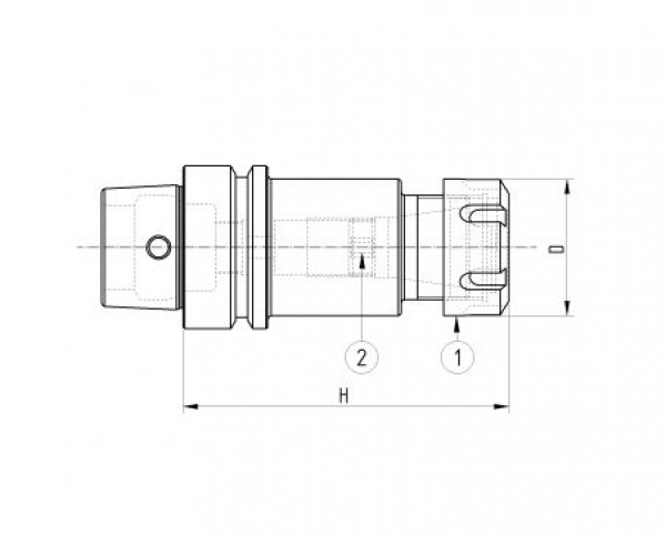 Spannfutter für Spannzangen ER16 DIN 6499 HSK50E A=60