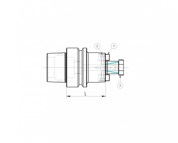 Quernut-Aufsteckdorn DIN 3937 HSK63E D=16 A=100