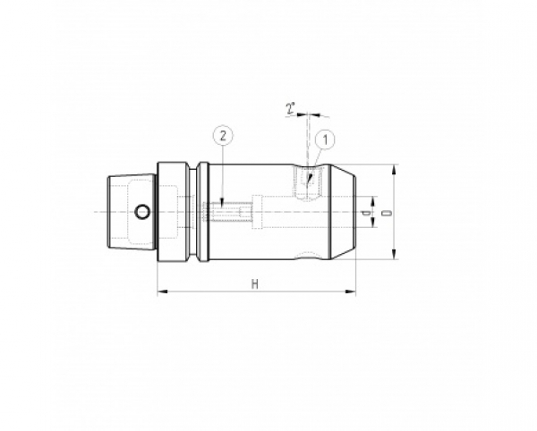 Fräseraufnahme Whistle Notch DIN 1835E HSK50E D=16 A=100